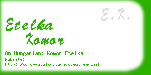 etelka komor business card
